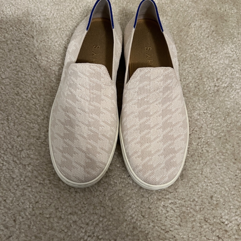 Rothy's The Original Slip On Sneaker Cream Herringbone (Size 7.5)